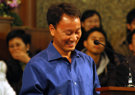 張德培去年一月初到香港主講「掌握人生發球權」佈道會時拍下的照片