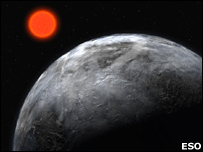 科學家對這顆行星圍繞主星旋轉的推測圖