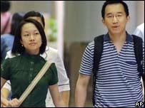 台灣前總統陳水扁的兒子陳致中夫婦已由美國返回台灣。