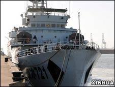 中國當局已派海冰721船啟航，赴渤海灣解救被困船隻。