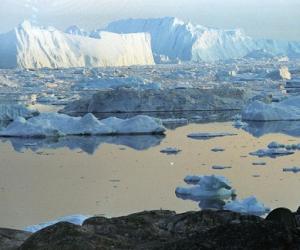 格陵蘭的冰河融冰。